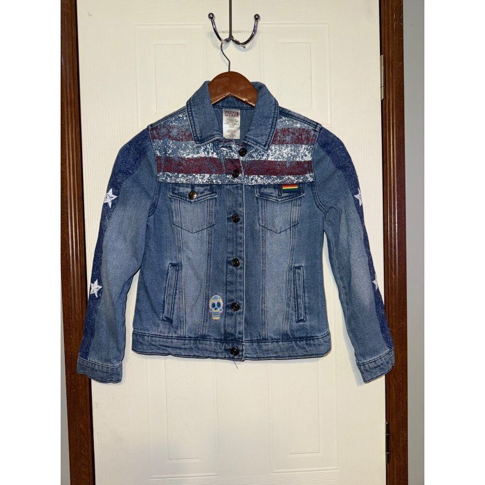 Marvel America Chavez Denim Jean Jacket Size‎ Large
